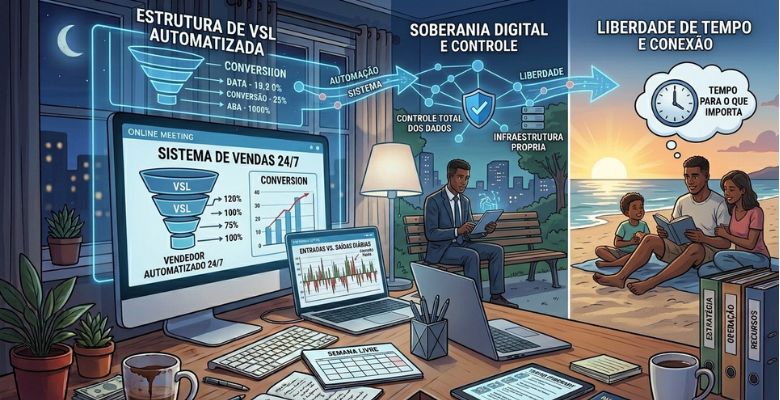 imagem mostra os benefícios que uma venda realizada através do VSL traz para o dia do mentor e da mentora.